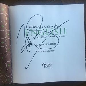 Celebrity Chef Todd English Autographed Cookbook